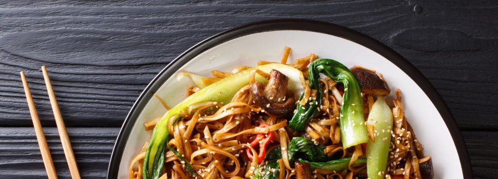 Shiitake met gember in de wok