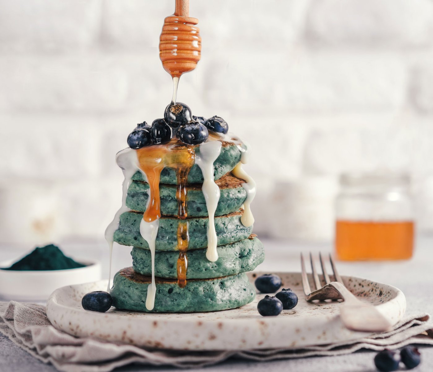 Havermoutpannenkoeken met spirulina
