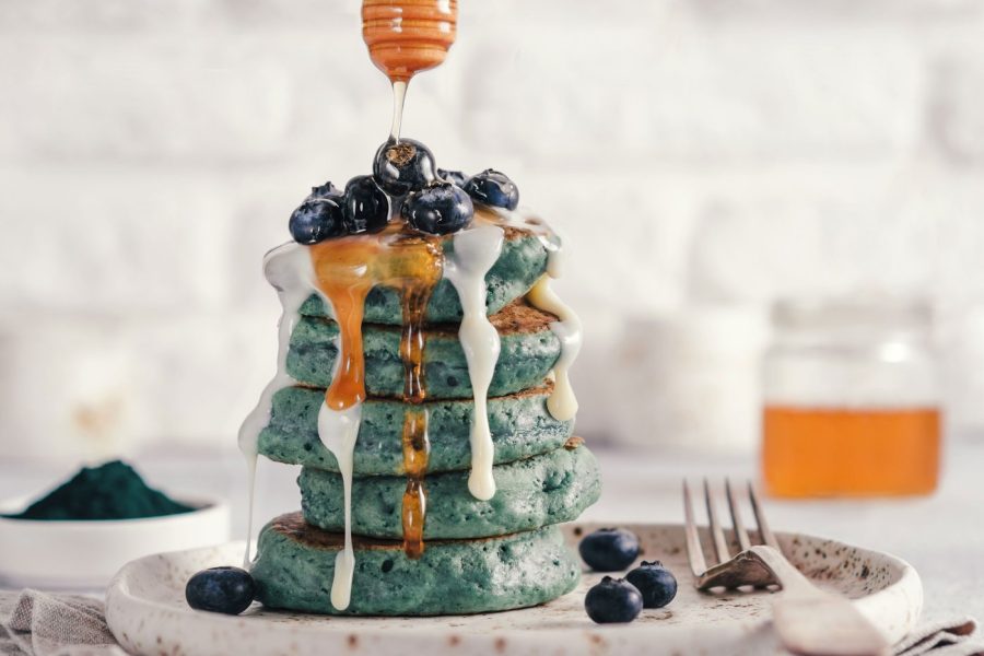 Havermoutpannenkoeken met spirulina
